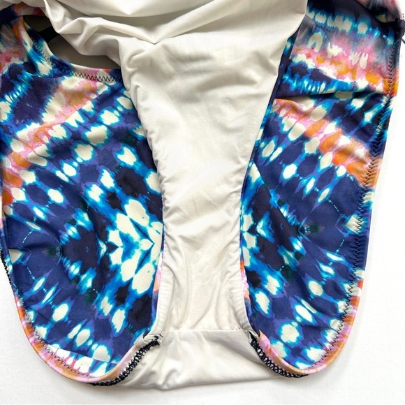 Trina Turk Moonlight Tie Dye Bandeau One Piece Strappy Swimsuit, Size 8 - Picture 12 of 15